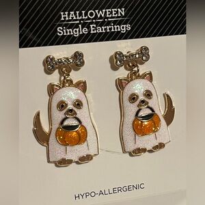 NEW Halloween Ghost Pup Earrings